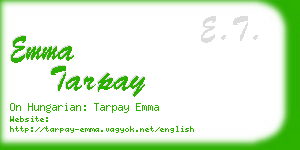 emma tarpay business card